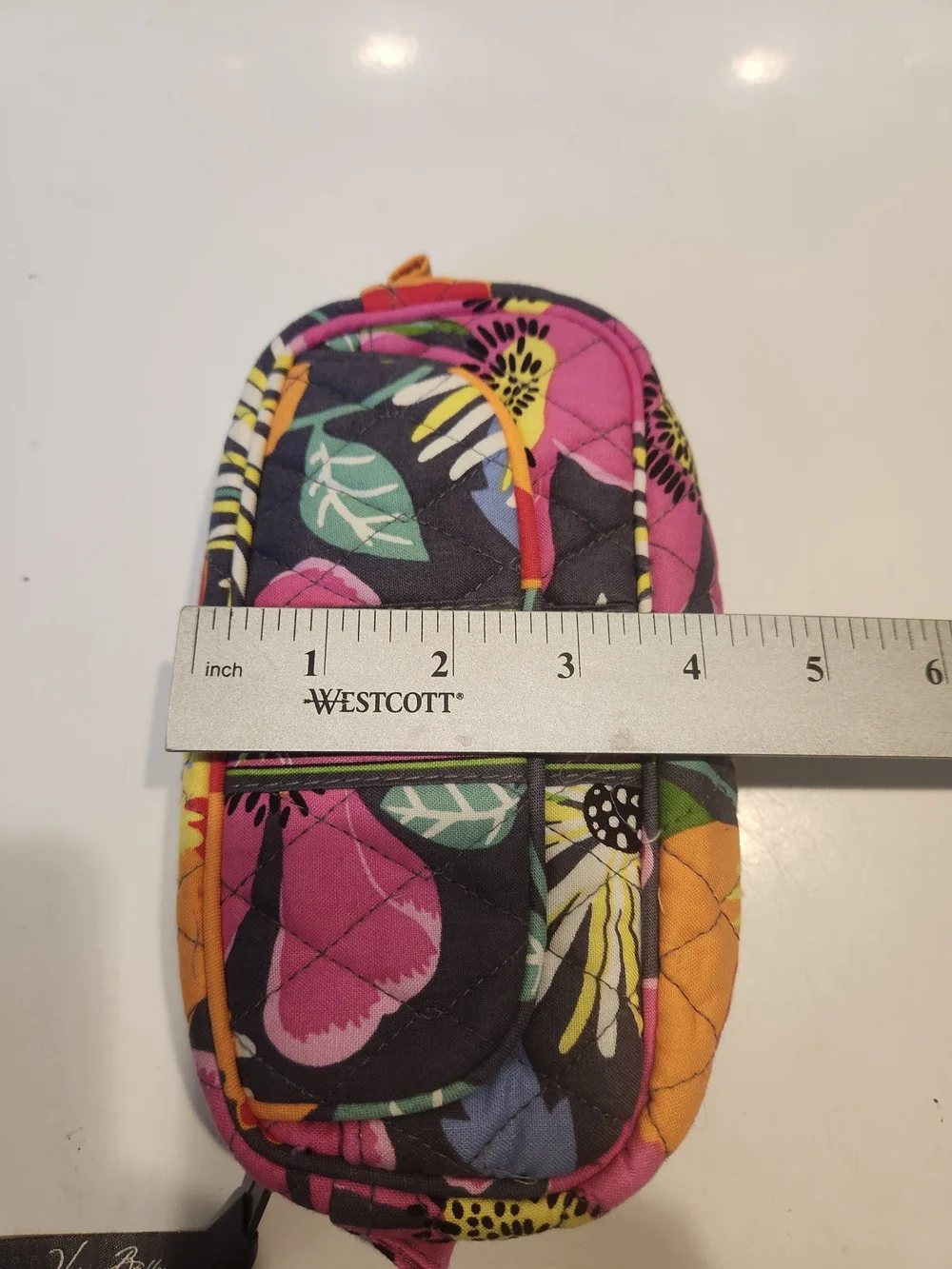 Vera Bradley Quilted Floral Cosmetic Case - Pink, Yellow & Green